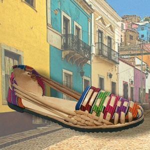 Ladies Authentic Mexican Leather Huarache Sandals